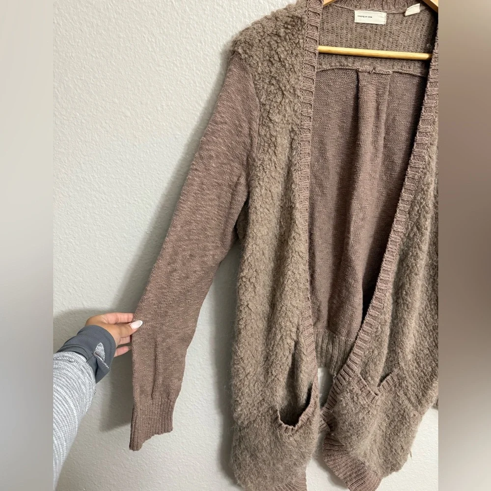 Anthropologie Sleeping On Snow Slubby Boucle Cardigan Sweater
